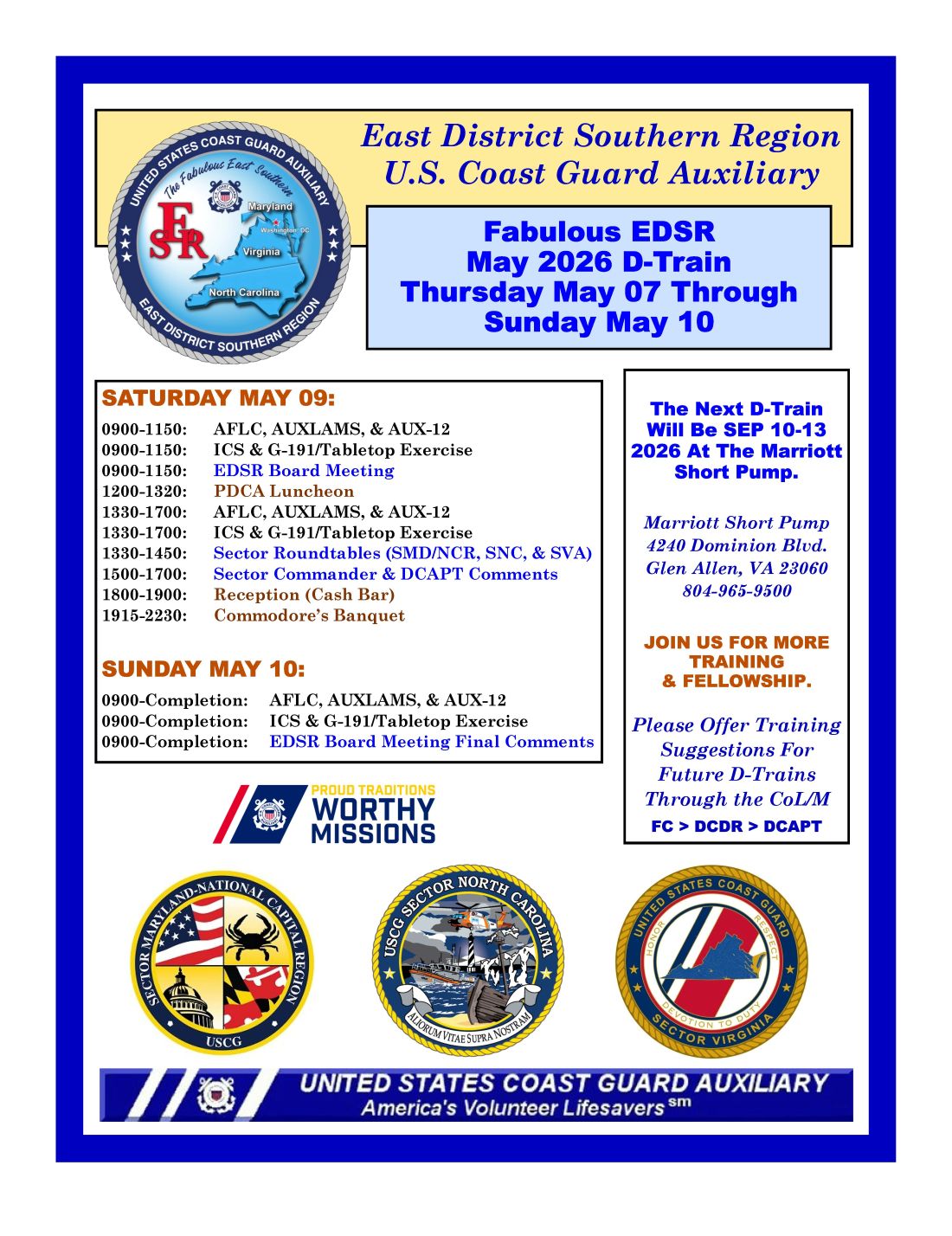 DTRAIN Schedule Page 2